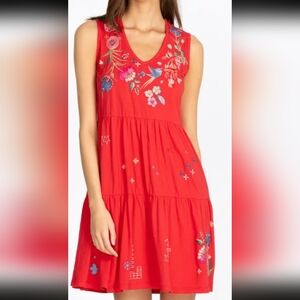 Johnny Was Cleo tank dress strawberry color
